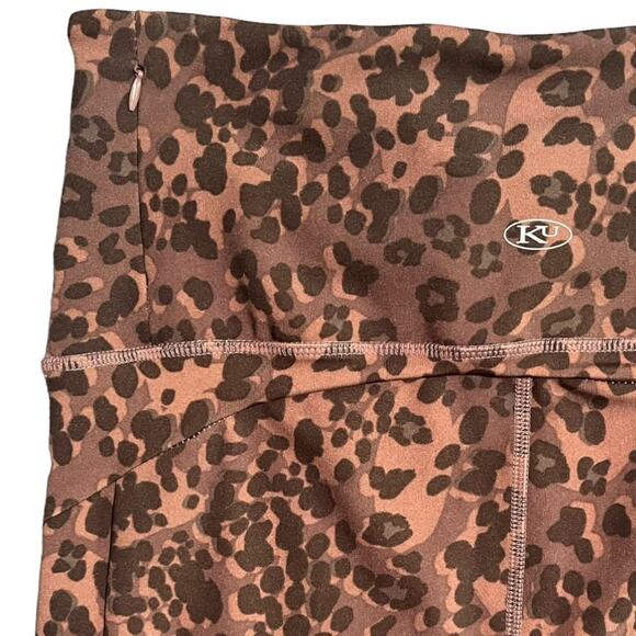 Kay Unger Leopard High Waisted Leggings  XL Pockets Cheetah Animal Print Workout - Picture 7 of 8